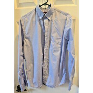 UNTUCKit Mens Shirt Medium Slim Fit Blue Oxford Button Down Long Sleeve Cotton